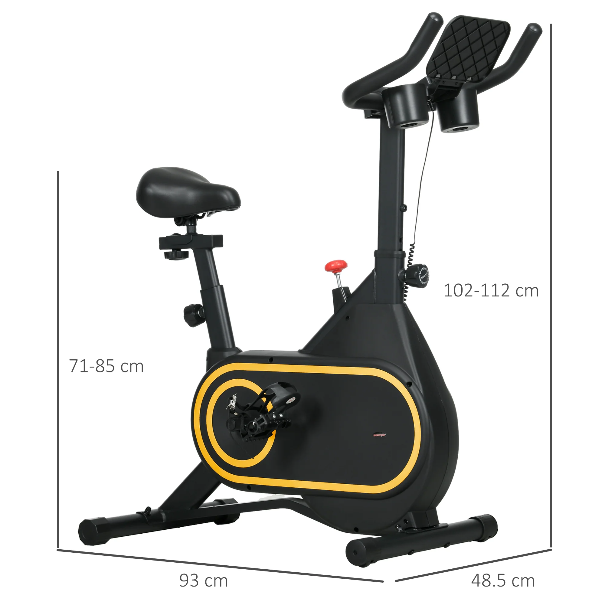 SPORTNOW Exercise Bike Stationary Bike with LCD Display for Home Cardio Workout - Image 5