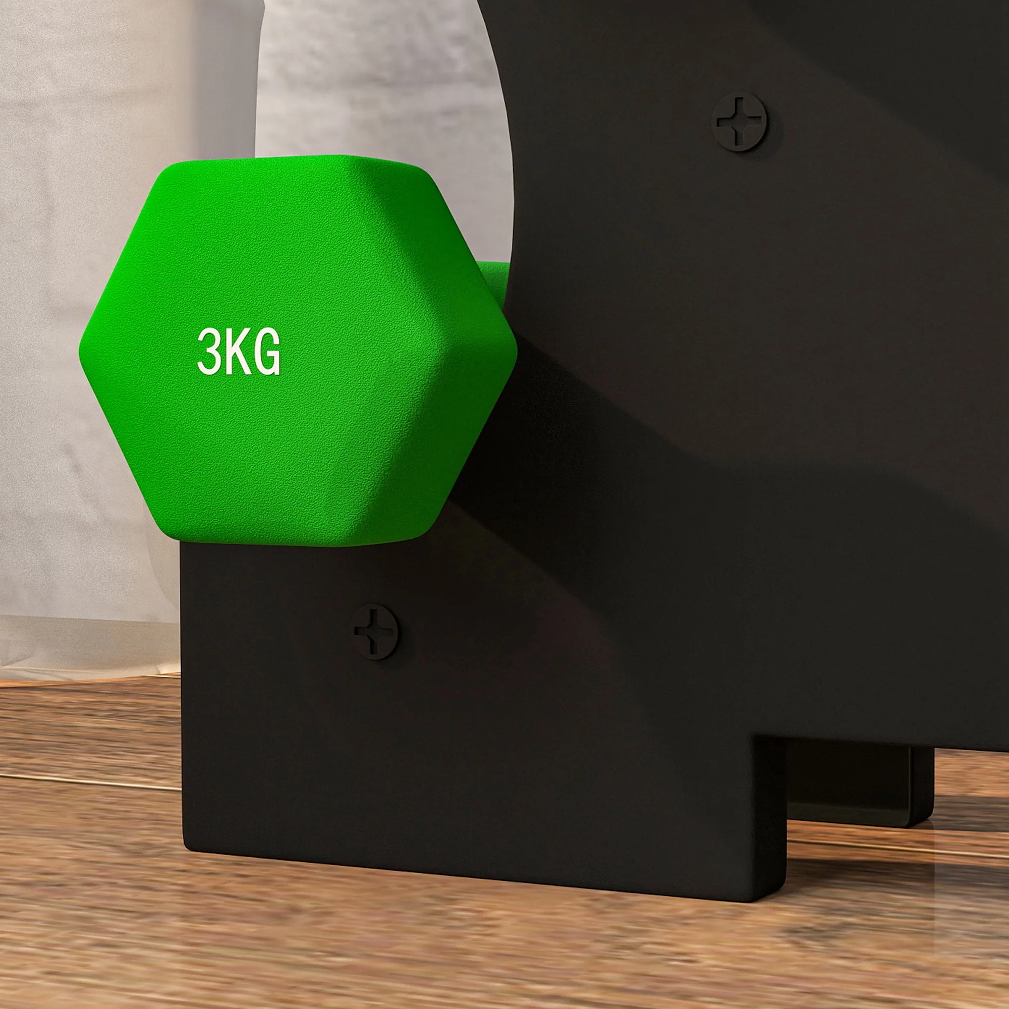 SPORTNOW Hex Dumbbells Set with Dumbbells Rack, 2 x 1kg, 2 x 2kg, 2 x 3kg - Image 8