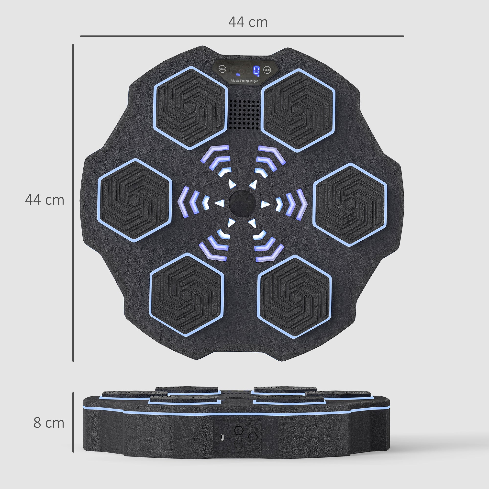 SPORTNOW Music Boxing Machine with Bluetooth Connection and LED Light - Image 5