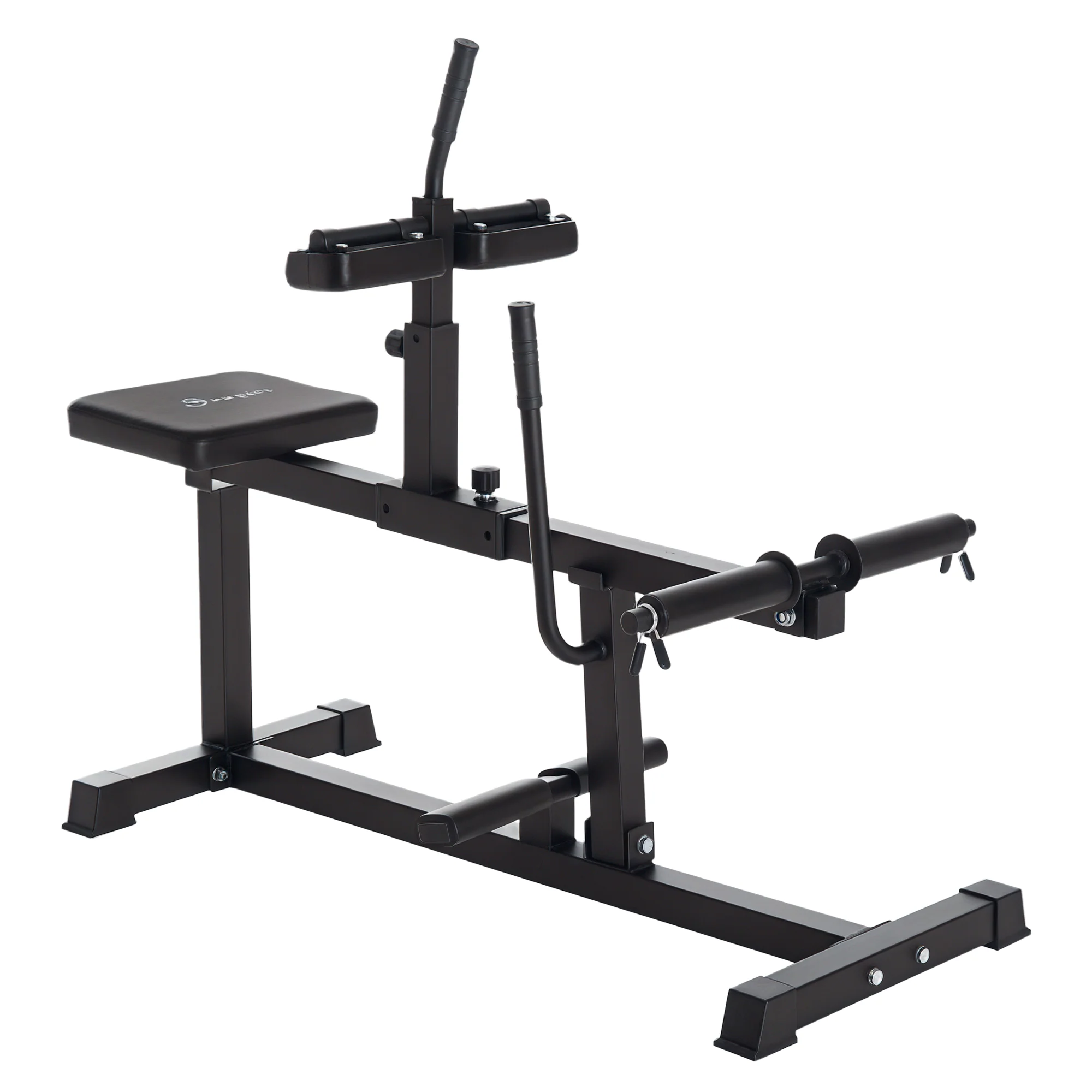 SPORTNOW Seated Adjustable Leg Extension Machine With Plate Loaded