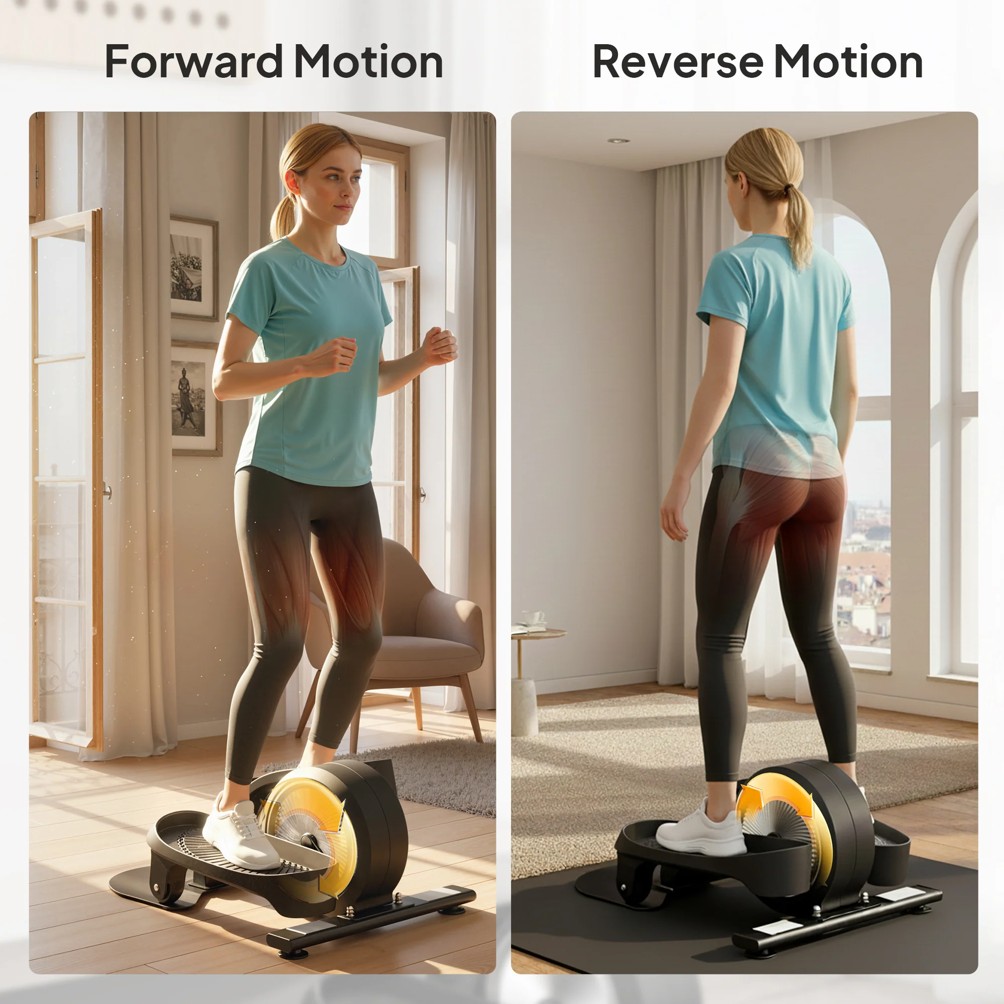 SPORTNOW Under Desk Elliptical Machine, Pedal Exerciser with LCD Monitor - Image 6