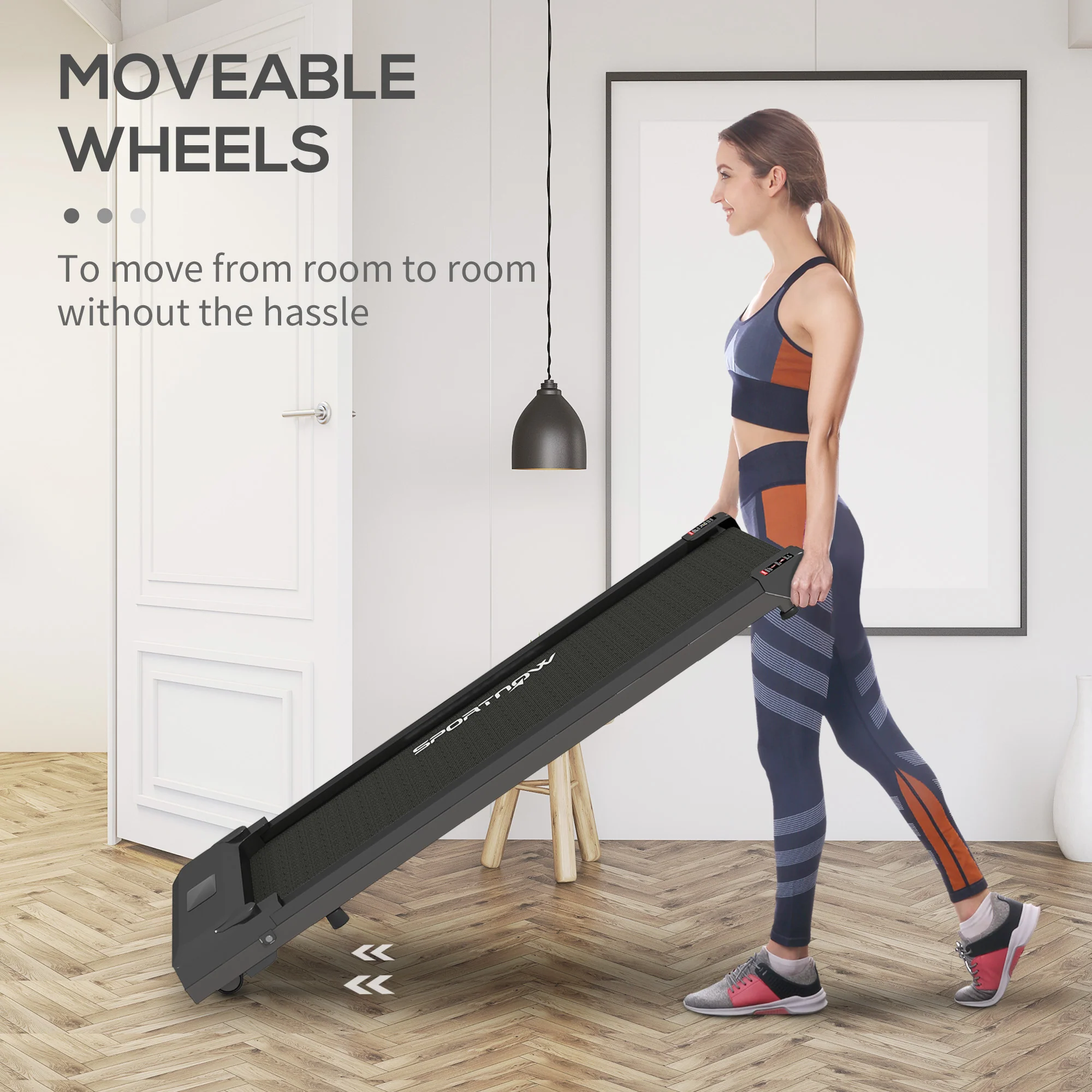 SPORTNOW Walking Pad, Under Desk Treadmill with Remote Control, LED Display - Image 7
