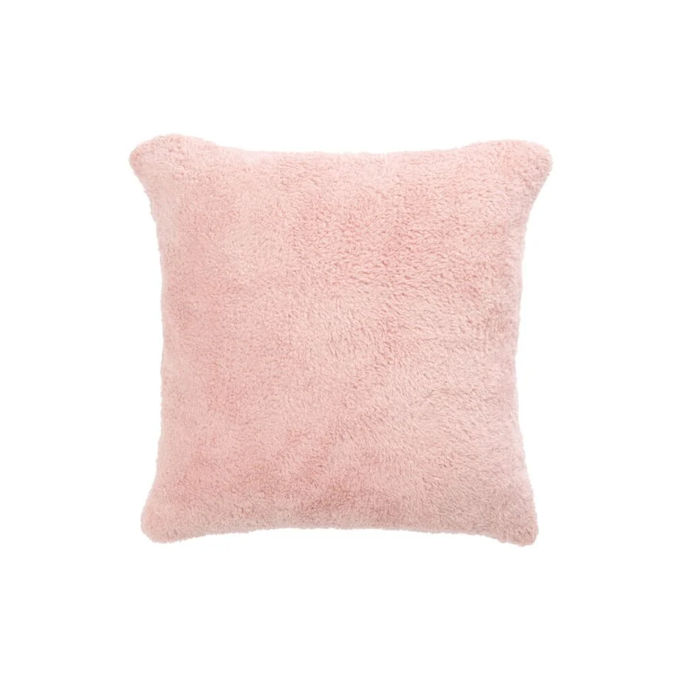 Teddy Lurex Sparkle Faux Fur Cushion - Blush