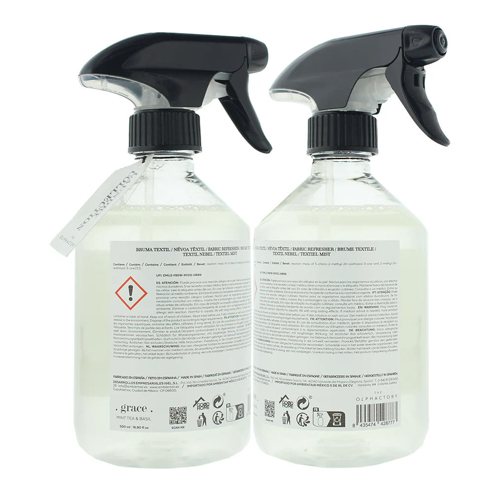 The Olphactory Grace Mint Tea & Basil Laundry Spray 500ml - Image 2