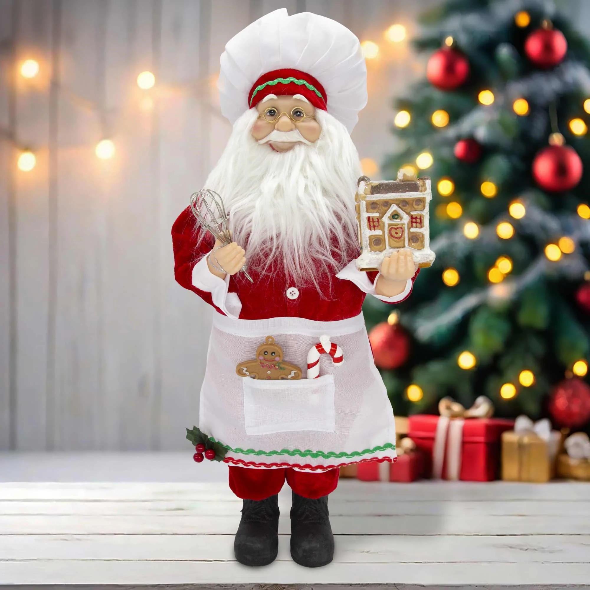 Time To Bake Standing Santa - Red - Image 3