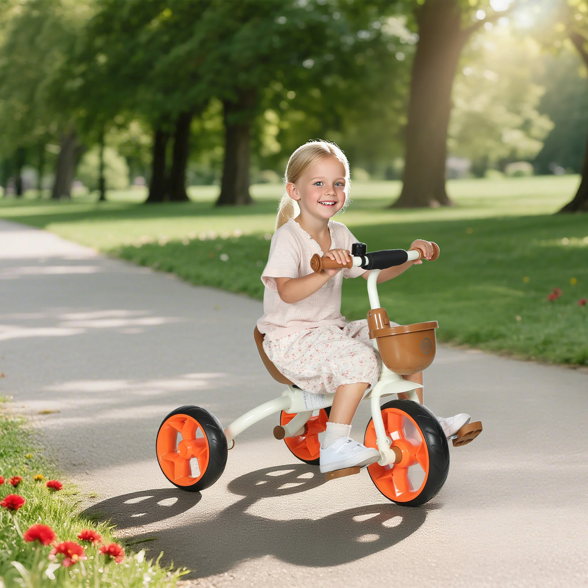 Toddler Tricycle With Front Basket For Ages 2-5 Years Boys And Girls - Image 11