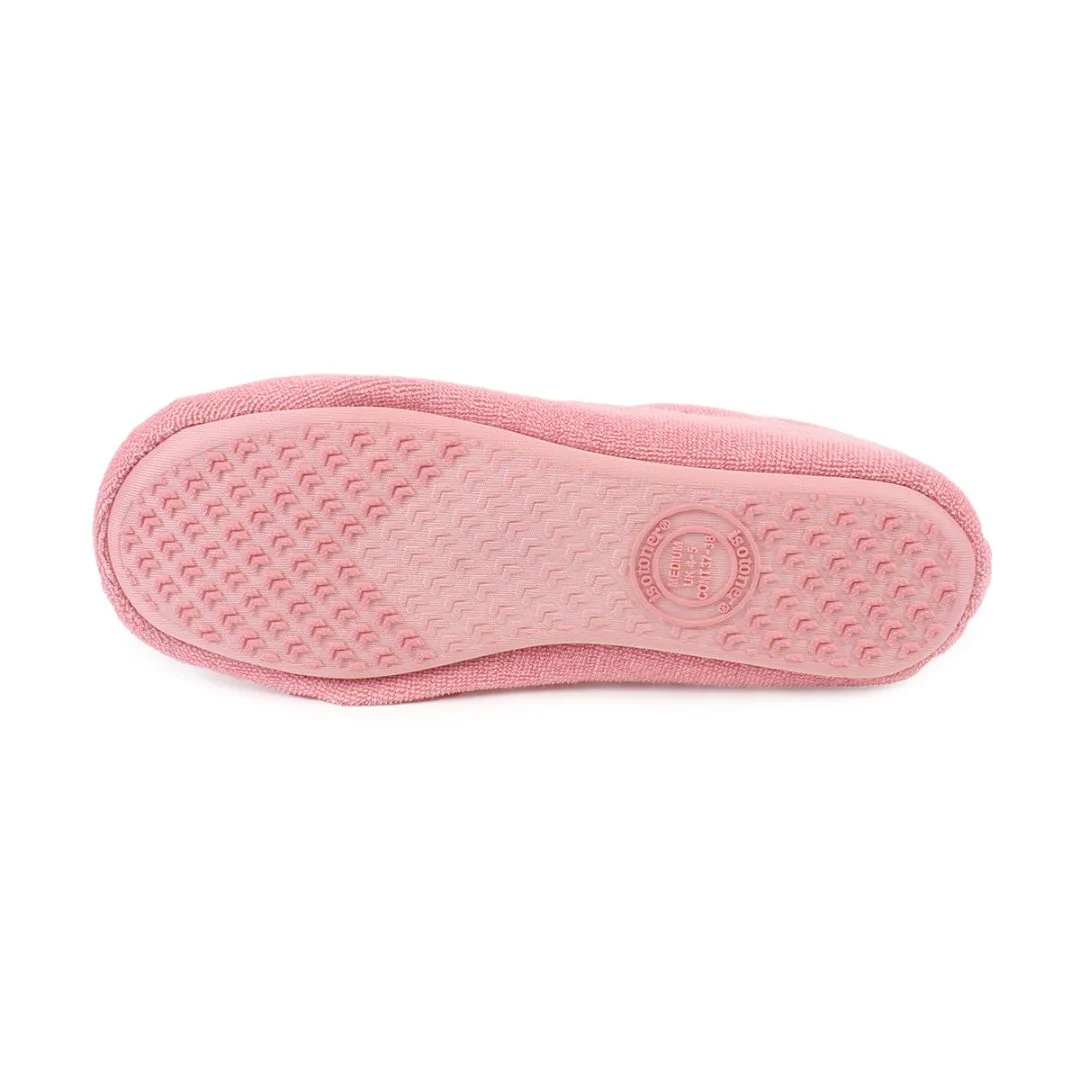 Totes Terry Ballet Womens Slippers - Coral - Image 5