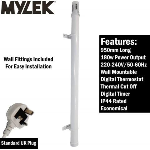 Tubular Heater 60W Low Energy - Tube 34cm And Cage Guard 31cm - Built in Digital Timer - Image 27