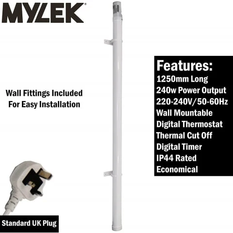Tubular Heater 60W Low Energy - Tube 34cm And Cage Guard 31cm - Built in Digital Timer - Image 35