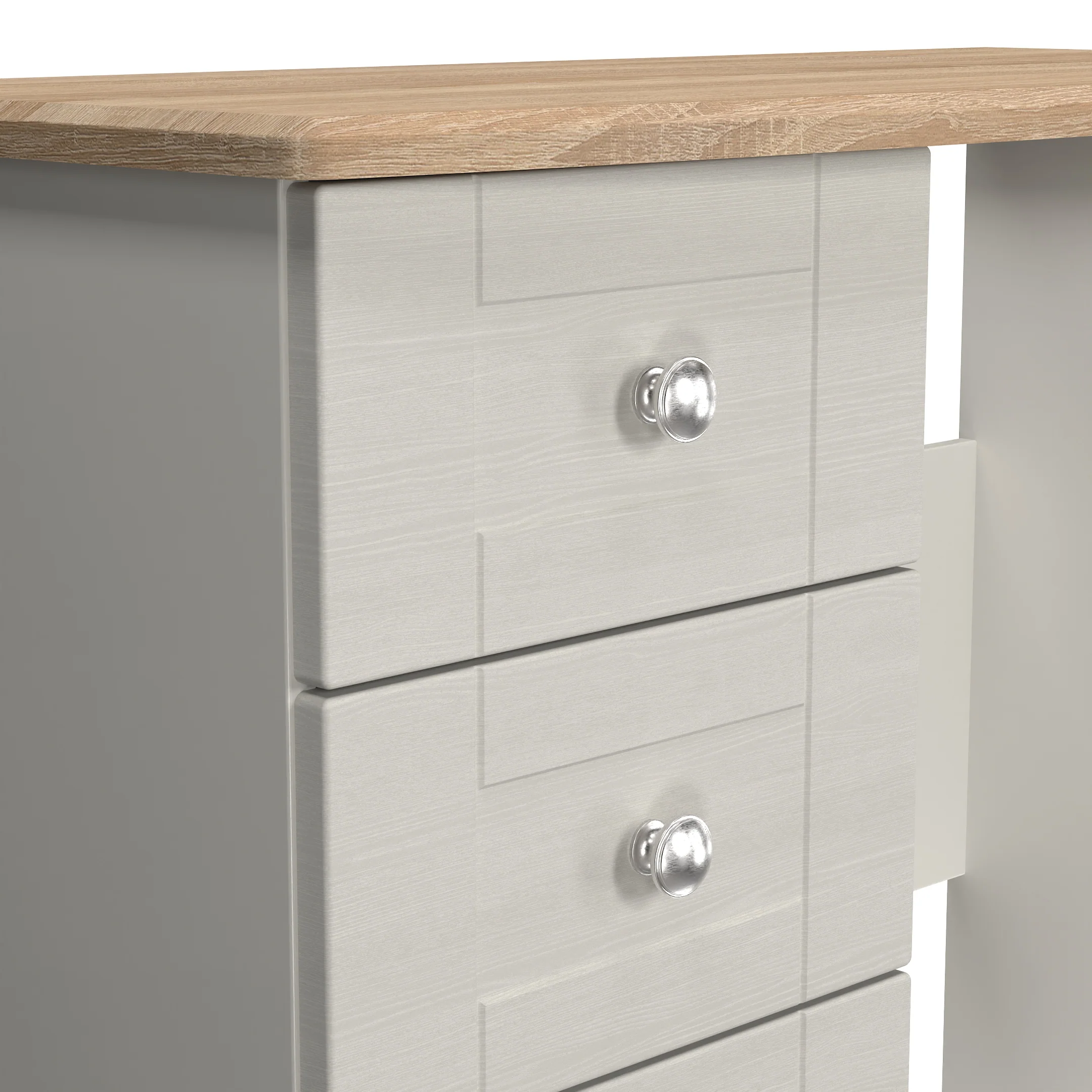 Tutbury Ready Assembled Vanity in Grey Ash & Bardolino Oak - Image 5