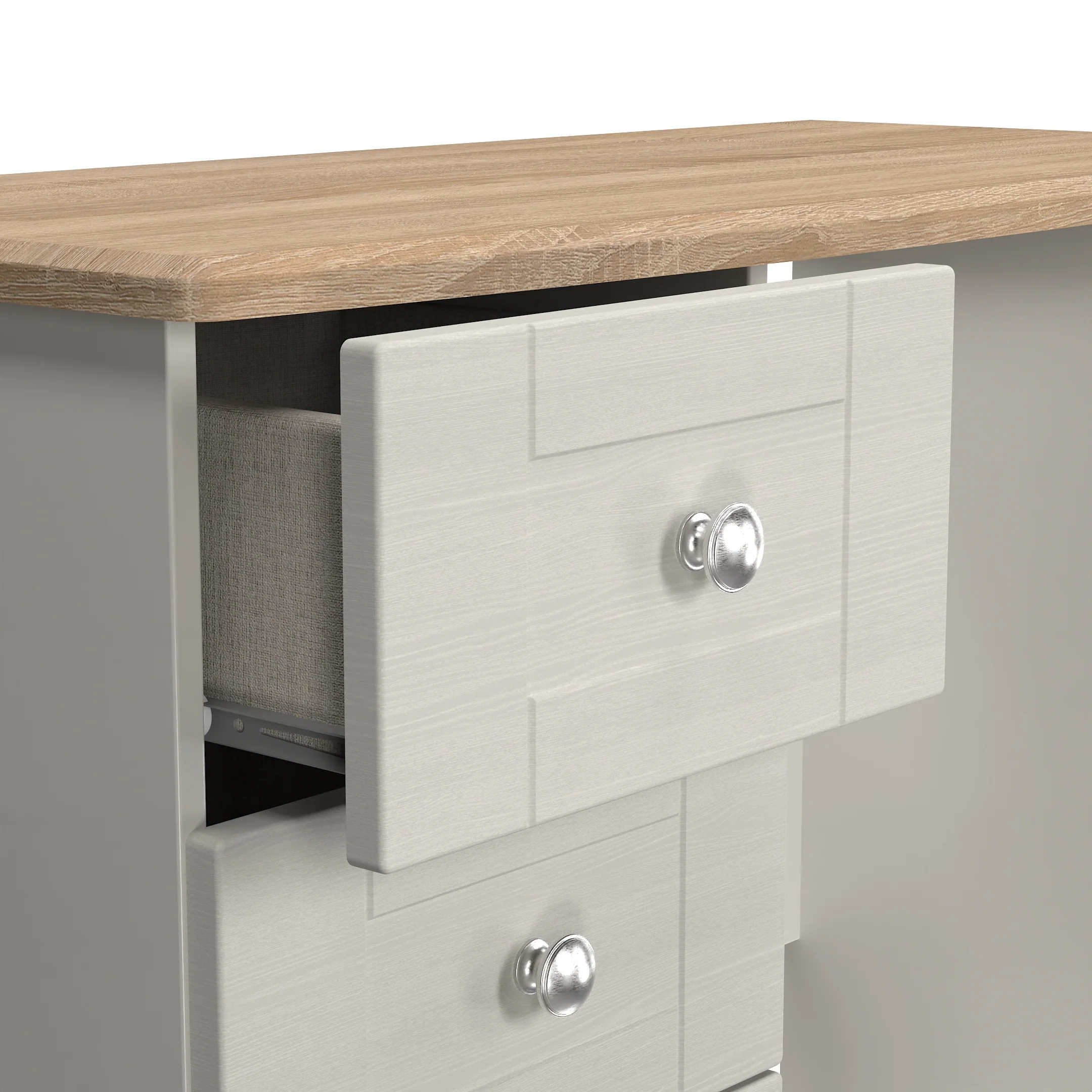 Tutbury Ready Assembled Vanity in Grey Ash & Bardolino Oak - Image 6
