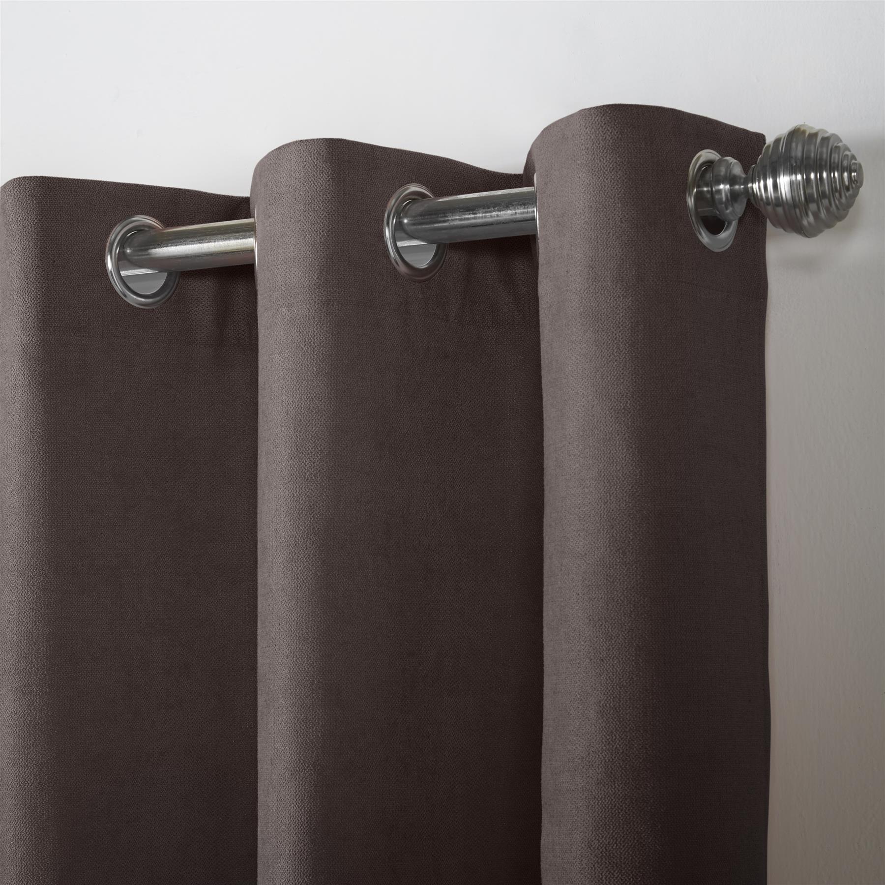 Velvet Chenille Unlined Ring Top Curtains - Image 3