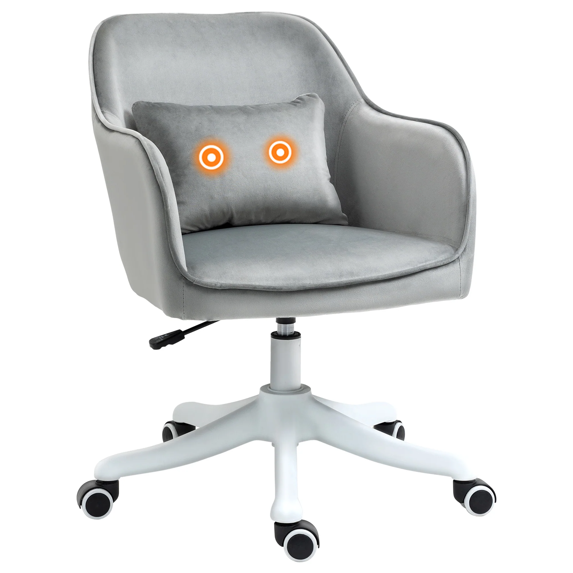Vinsetto Office Chair with Rechargeable Vibration Massage Lumbar Pillow, Wheels - Image 10