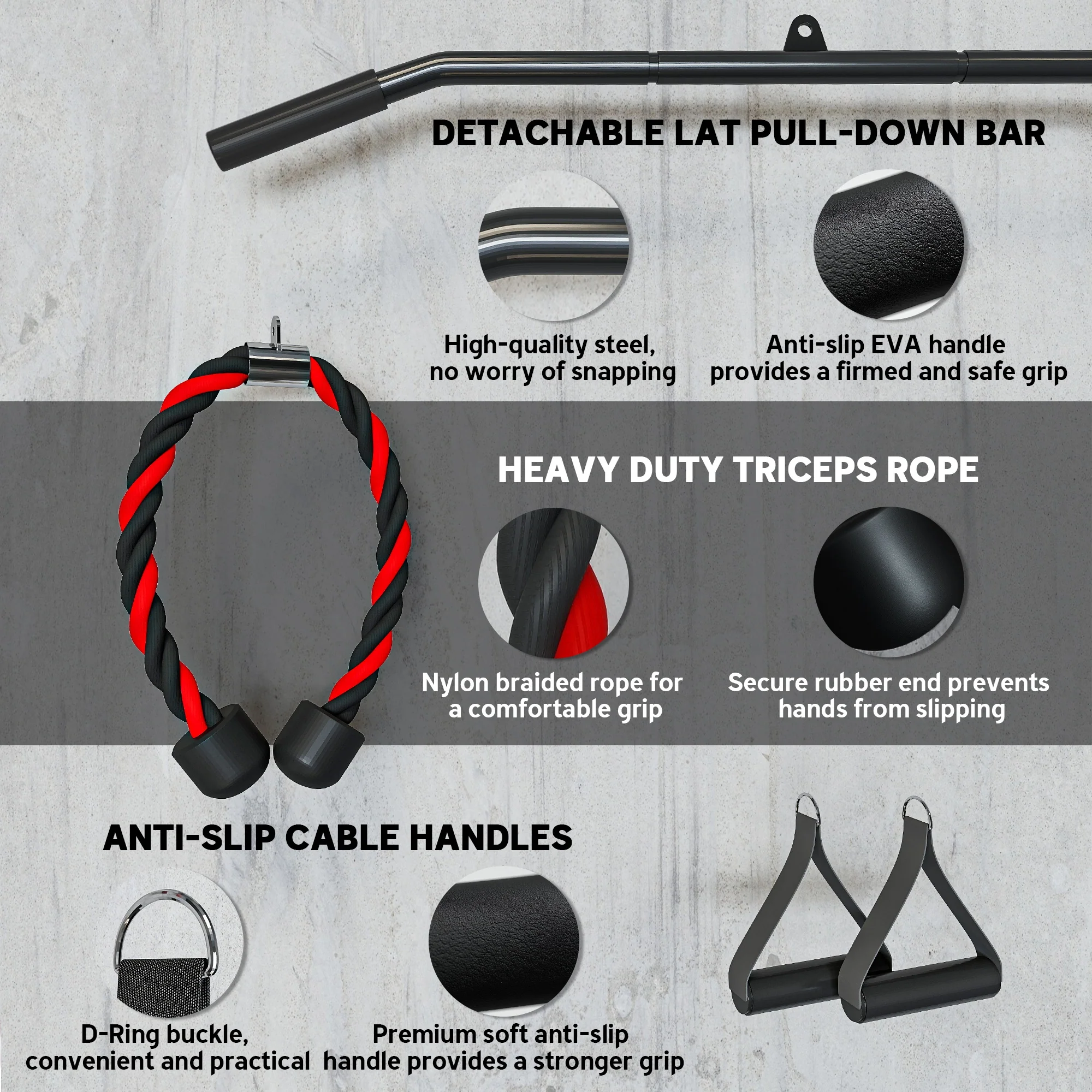 Weight Cable Pulley System For Home Gym With Universal Loading Pin - Image 4