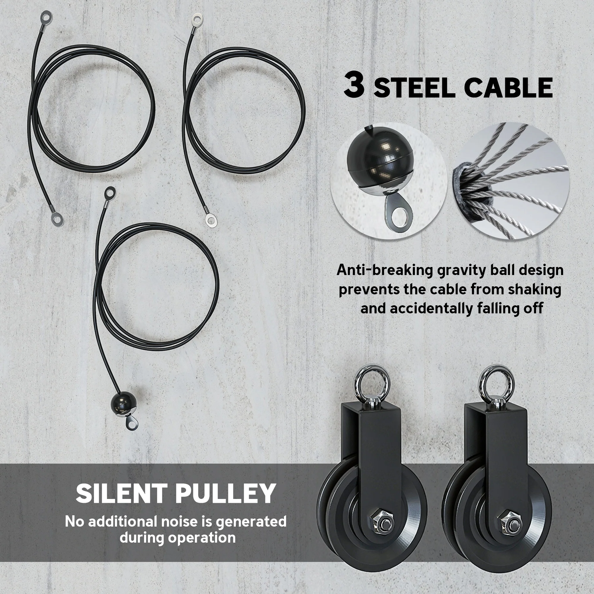 Weight Cable Pulley System For Home Gym With Universal Loading Pin - Image 6