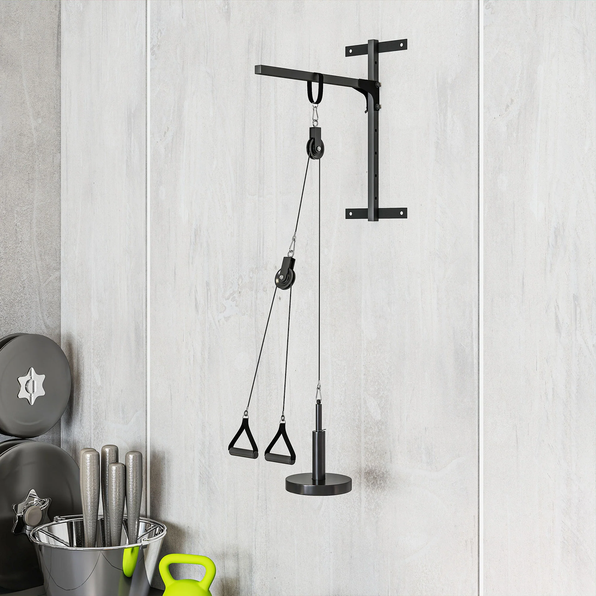 Weight Cable Pulley System For Home Gym With Universal Loading Pin - Image 9