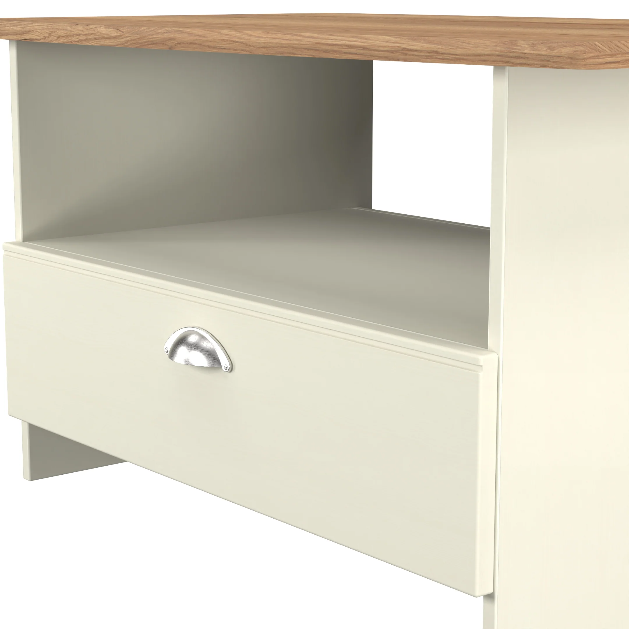 Westminster Ready Assembled Bottom Drawer Coffee Table in Cream Ash & Riviera Oak - Image 5