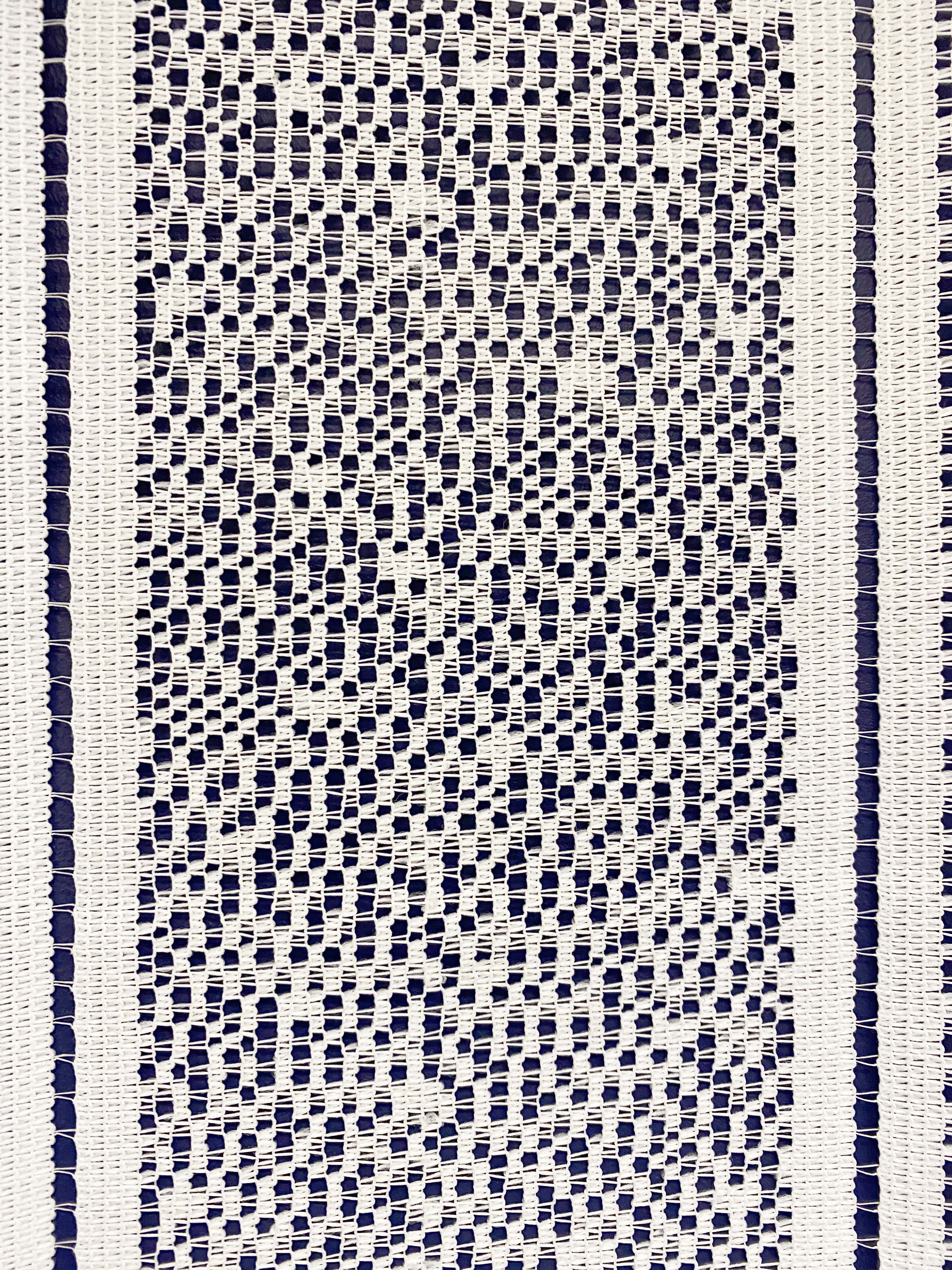 White Plain Textured Voile Louvre Vertical Pleated Window Blind Panel - Image 3