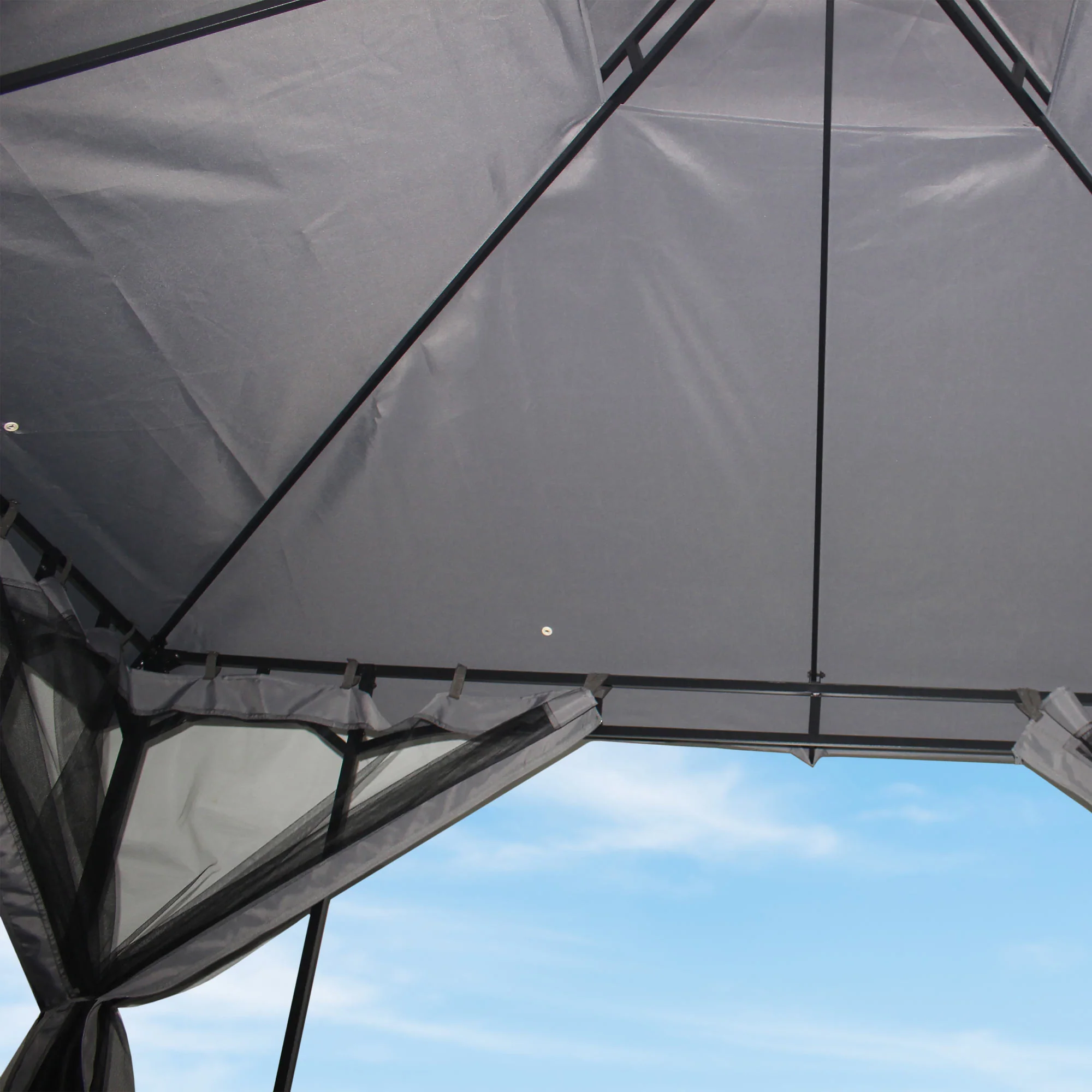 Silver & Stone Outdoor Winchester Premium Gazebo 3m x 3m - Grey - Image 8
