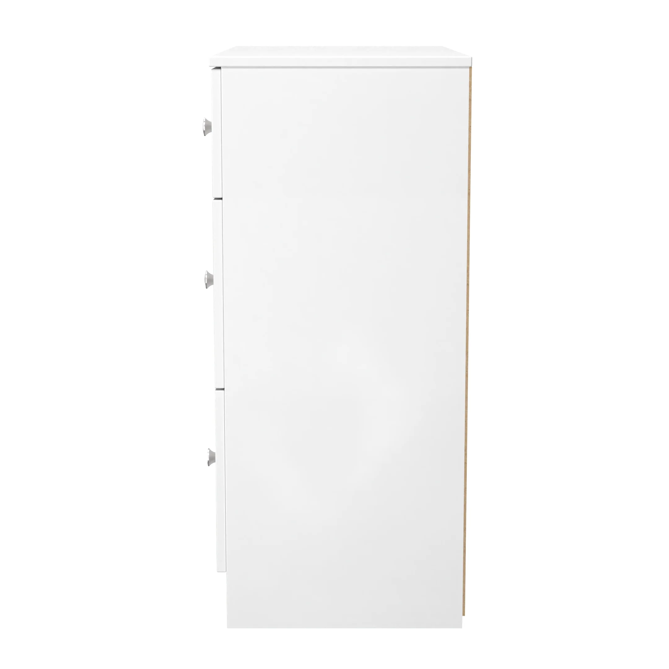 Yarmouth 3 Drawer Deep Chest in White & White Matt - Ready Assembled - Image 2